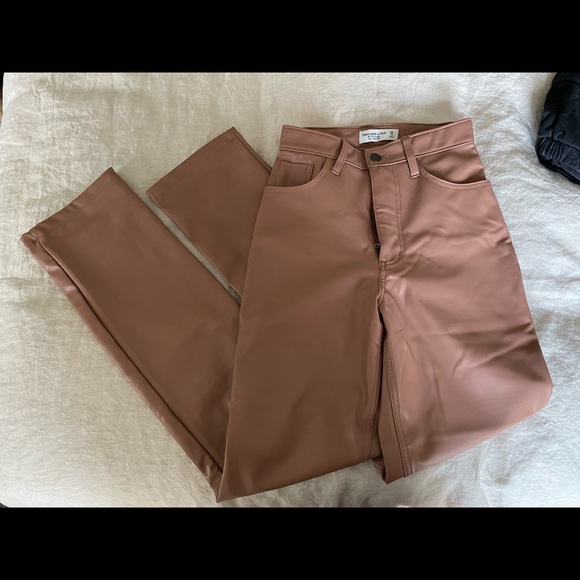 Leather Pants Brownpink 25l | Poshmark